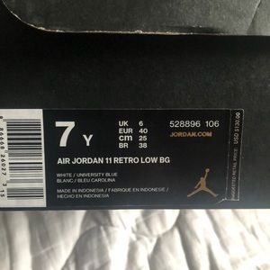 Sz 7. Jordan 11 Retro Low